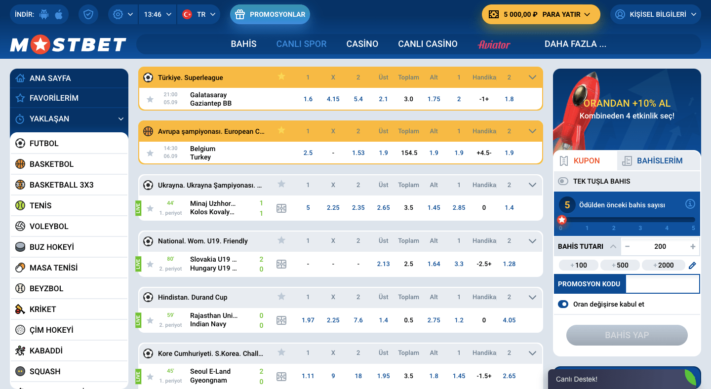 mostbet bugunun oyunlari'yi anlama